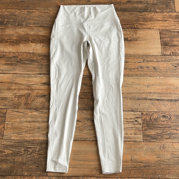 lululemon athletica Pants - Lululemon Align Ribbed High-Rise Pant 28" *Shine - Bone